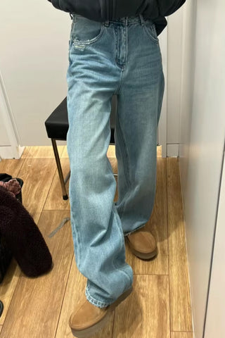 High Waist Casual Basic Jeans Pants