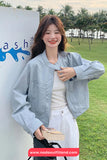 Long Sleeve O-Neck Double Big Pockets Jacket