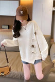 Flower Spliced O-Neck Retro Sweater