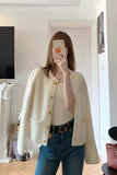 Long Sleeve O-Neck Single Breasted Cardigan Sweater