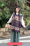 Sleeveless Cute Horse Cartoon Knitted Vest Sweater