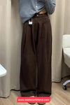 Retro Loose Coffee Colors Denim Pants