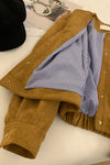 Long Sleeve Suede Short Jacket