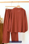 Two Piece Floral Pattern Pajamas Set
