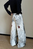 pgrade your Y2K Streetwear Aesthetic with these Musical Notation Graffiti Men's Jeans Pants. The ultimate essential for 90s skate outfits, graphic printed baggy denim trends, and alternative everyday lookbooks. Featuring a flattering loose wide-leg fit and a bold music theory street-art motif, these printed denim trousers are a must-have for your Aesthetic Pants.