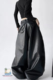 Loose PU Leather Wide Leg Fashion Pants