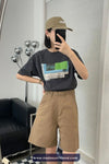 High Waist Khaki Colors Basic Shorts