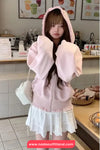 Loose Hooded Ruffles Style Cute Sweatshirt