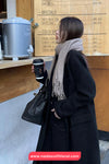 Elegant Woolen Long Blend Coat Jacket