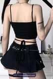 Sexy Gothic Rose Pattern Crop Tops