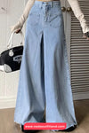 High Waist Loose Tassel Wide Leg Jeans Pants