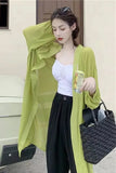 Long Sleeve Colorful Chiffon Blouse Shirts