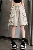 Casual Big Cargo Pockets Basic Shorts Pants