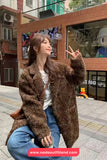 Long Sleeve Faux Lambs Casual Retro Coat Jacket