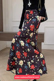 High Waist Retro Floral Long Elegant Skirts