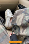 High Waist Army Camouflage Pattern Loose Pants