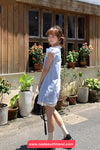 Sweet Peter Pan Collar Plaid Pattern Mini Dress