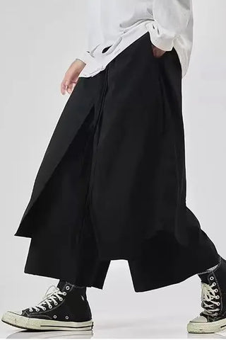 Casual Wide Leg Japanese Style Men Shorts