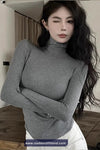 Long Sleeve Classic Turtleneck Women Shirts