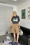 High Waist Khaki Colors Basic Shorts