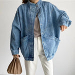 Loose Double Pocket Style Denim Jacket