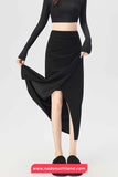 High Waist Sexy Folds Wrap Elegant Corduroy Skirts