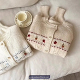 Long Sleeve Flowers Embroidered Cardigan Sweater 
