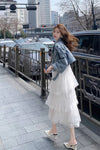 Vintage Elegant Lace Ruffled Style Long Dress