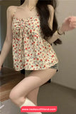 Cute Floral Pattern Summer Tank Top