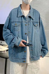 Long Sleeve Casual Color Men Jeans Jacket