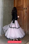 Cute Polka Dots Pattern Mesh Patchwork Long Skirts