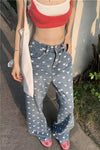Loves Full Pattern Long Jeans Pants