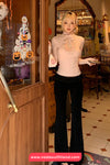 Long Sleeve Cute Bow Design Lace Shirt