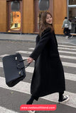 Elegant Woolen Long Blend Coat Jacket
