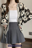 Long Sleeve Daisy Pattern Crochet Cardigan Shirt