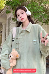Loose Pins Buckle Buttons Style Street Wear Jacket