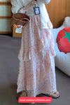 High Waist Cute Bow Pattern Pink Summer Maxi Skirts