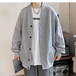 Loose Casual Colors Men Cardigan Sweatshirt