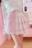 High Waist Cute Plaid Colors Pleated Mini Skirts