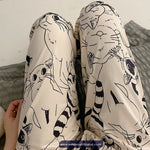 Cute Cat Printed Home Wear Long Pants