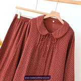 Two Piece Floral Pattern Pajamas Set