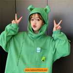 Loose Cute Frog Style Hoodie