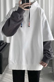 Hooded Two Colors Hip Hop Sweatshirt