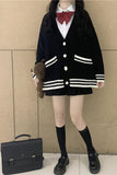 Loose Cute Striped Cardigan Sweater