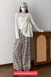 Loose Vintage Hip Hop Leopard Patten Wide Leg Pants
