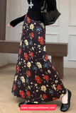 High Waist Retro Floral Long Elegant Skirts