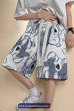 Cute Bear Pattern Casual Men Shorts