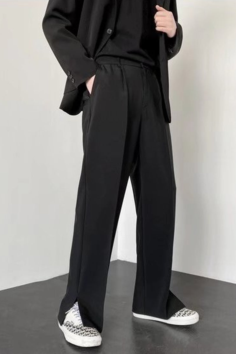 High Waist Loose Slit Leg Straight Long Pants – Nada Outfit Land