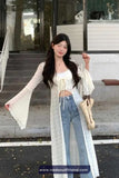 Long Sleeve Lace Transparent Summer Outfit