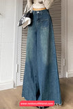 High Waist Loose Tassel Wide Leg Jeans Pants